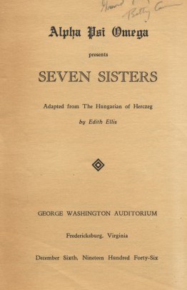 adapted from The Hungarian of Herczeg by Edith Ellis directed by Betty Caum assistant directed by Ruth Meyer advisor Paul J. Ritter December 6, 1946